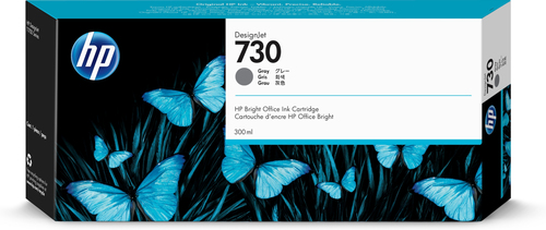 HP 730 - 300 ml - High Capacity - Grau - Original - DesignJet - Tintenpatrone (P2V72A) 