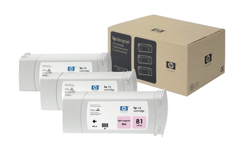 Hewlett-Packard HP 81 - Druckerpatrone - 3 x hell Magenta (C5071A) 
