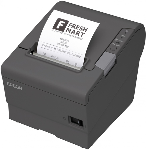 Epson TM-T88V Quittungsdrucker monochrom USB seriell grau inkl. Netzteil Kabel 