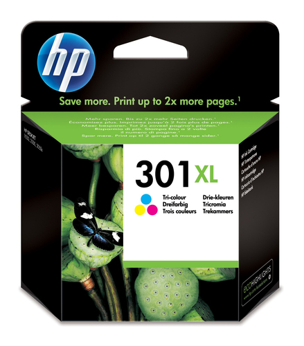 Hewlett-Packard HP 301XL - Druckerpatrone - 1 x Farbe (Cyan, Magenta, Gelb) - 330 Seiten (CH564EE) 