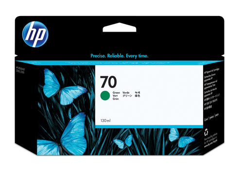 HP 70 - 130 ml - grn - Original - Tintenpatrone - fr DesignJet Z3100, Z3100 GP, Z3100ps GP, Z3200, Z3200ps 