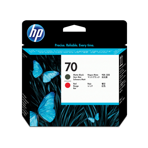 HP 70 Original Druckkopf schwarz und rot Standardkapazitt 