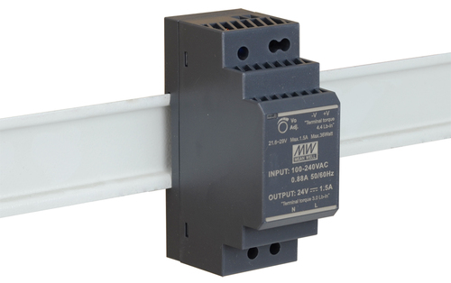 D-Link DIS-H30-24 24W Industrie Netzteil Ultra slim design with 17,5mm 1SU width 