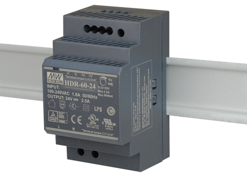 D-Link DIS-H60-24 60W Industrie Netzteil Ultra slim design with 17,5mm 1SU width 