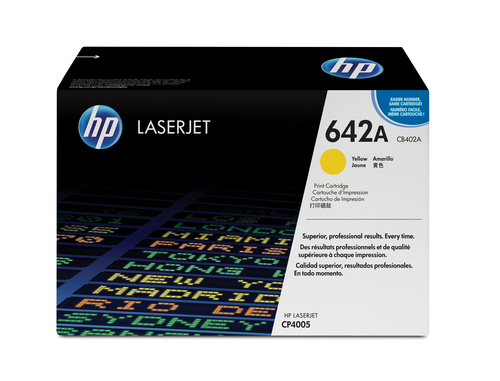 Hewlett-Packard HP 642A - CB402A - Tonerpatrone - 1 x Gelb - 7500 Seiten - fr Color LaserJet CP4005dn, CP4005n (CB402A) 