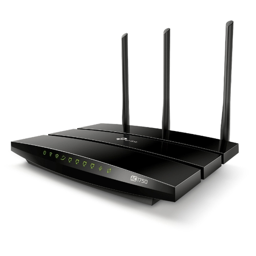 TP-LINK AC1750 Dual-Band Wi-Fi Router, 1300Mbps at 5GHz + 450Mbps at 2.4GHz, 5 Gigabit Ports, 1 USB 2.0, 3 antennas, IPTV, Access Point Mode, VPN Server, IPv6 Ready, Tether App, Cloud support (ARCHER A7) 
