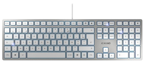 CHERRY KC 6000 slim - Tastatur - USB - Frankreich - Silber (JK-1600FR-1) 