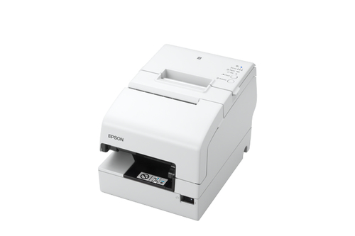 Epson TM H6000V - Belegdrucker - Thermozeile/Punktmatrix - 230 x 297 mm, Rolle (7,95 cm) - 180 x 180 dpi - 9 Pin - bis zu 350 mm/Sek. - USB, LAN, seriell, NFC, USB 2.0-Host - wei 