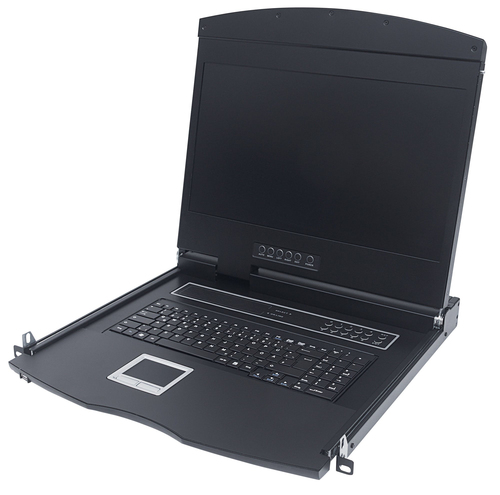 Intellinet - KVM-Konsole - PS/2, USB - Englisch - US - 48,3 cm (19 Zoll) - Rack - einbaufhig - 1920 x 1080 Full HD (1080p) - 250 cd/m - 1000:1 - 1U (507745) 