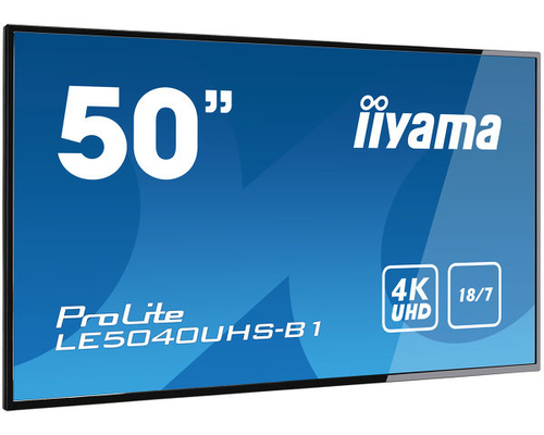 Iiyama ProLite LE5040UHS-B1 - 127 cm (50 Zoll) Klasse LED-Display - Digital Signage - 4K UHD (2160p) 3840 x 2160 - mattschwarz 