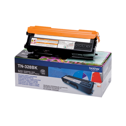 Brother Toner TN-328BK - Schwarz - Kapazitt: 6.000 Seiten (TN328BK) 