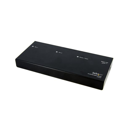 StarTech.com 2 Port DVI Video Splitter mit Audio - Video-/Audio-Splitter - 2 x DVI + 2 x Audio - Desktop (ST122DVIA) 