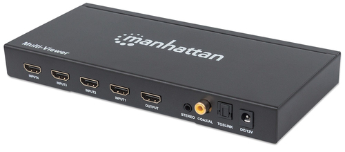 Manhattan 1080p 4-Port HDMI Multiviewer Switch Fernbedienung 