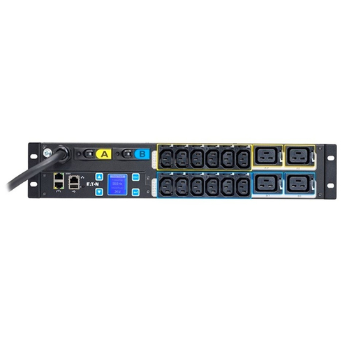 Eaton ePDU G3 Metered Input - Stromverteilungseinheit (Rack - einbaufhig) - Wechselstrom 230 V - 3 Phasen - Ethernet 10/100, RS-232 - Eingabe, Eingang IEC 60309 32A - Ausgangsbuchsen: 16 - 2U - 3 m 