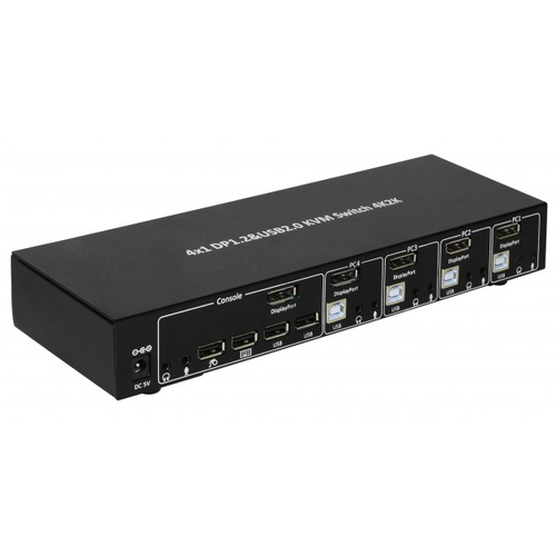 Techly KVM Switch, 4 Port, Display Port 1.2 