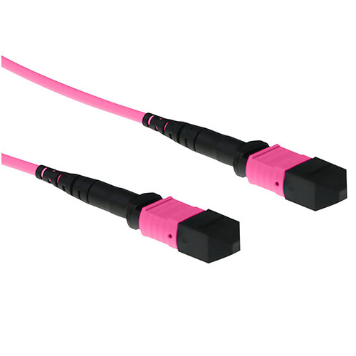 ACT 1 meter Multimode 50/125 OM4 polarity B fiber patch cable with MTP female connectors. 1m mtp/mpo(f) 50/125 om4 p b (RL7761) 