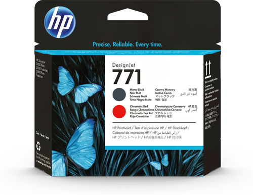 Hewlett-Packard HP 771 - Druckkopf mattschwarz, Chromatic Red (CE017A) 