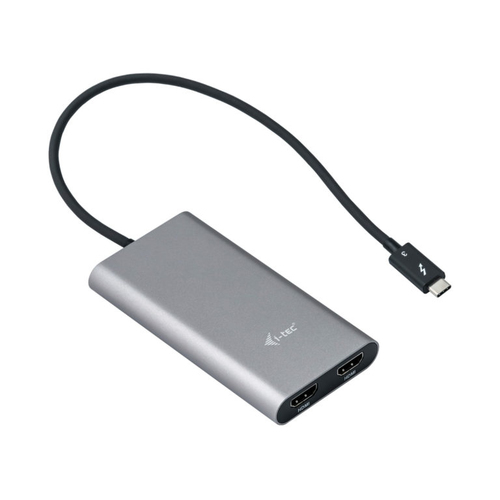 I-TEC THUNDERBOLT3 Dual HDMI Video Adapter fuer Thunderbolt3 MacOS und Windows unterstuetzt 2x 4K 60Hz Monitor 