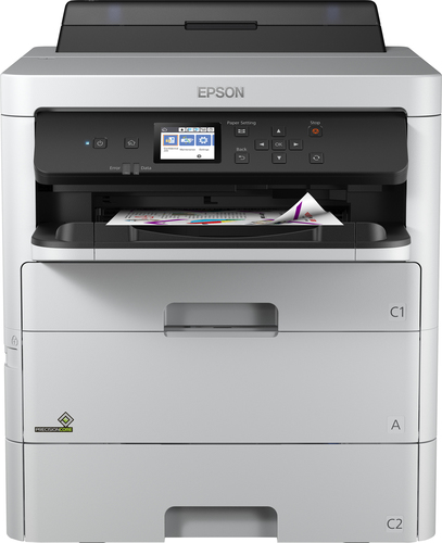 Epson WorkForce Pro WF-C529RDTW - Drucker - Farbe - Duplex - Tintenstrahl - A4/Legal - 4800 x 1200 dpi - bis zu 34 Seiten/Min. (einfarbig)/ bis zu 34 Seiten/Min. (Farbe) - Kapazitt: 830 Bltter - USB 2.0, Gigabit LAN, Bluetooth, Wi-Fi(n), USB 2.0-Host 