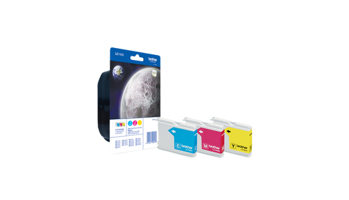 Brother LC1000RBWBP - 3er-Pack - Gelb, Cyan, Magenta - Original - Tintenpatrone - fr Brother DCP-330, 350, 353, 540, 560, 750, 770, MFC-3360, 440, 465, 5460, 5860, 660, 885 