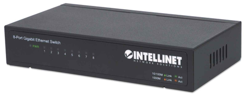 Intellinet Gigabit Ethernet Desktop Switch - Switch - 8 x 10/100/1000 - Desktop (530347) 