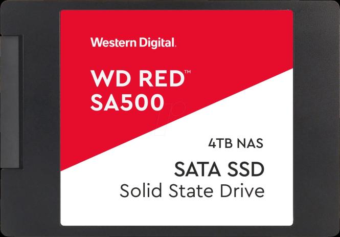 WD Red SA500 NAS SATA SSD WDS400T1R0A - SSD - 4TB - intern - 2.5 Zoll (6,4 cm) - SATA 6Gb/s (WDS400T1R0A) 