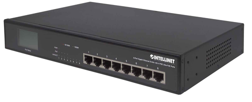 Intellinet 8-Port Gigabit Ethernet Switch 4xUltra PoE LCD 