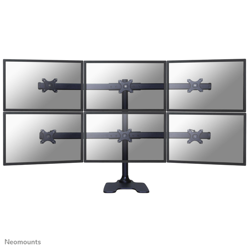 Neomounts by Newstar FPMA-D700DD6 - Aufstellung - fr 6 LCD-Displays - Schwarz - Bildschirmgre: 25.4-68.6 cm (10 Zoll-27 Zoll) - Schreibtisch-Stnder, Tischmontage 