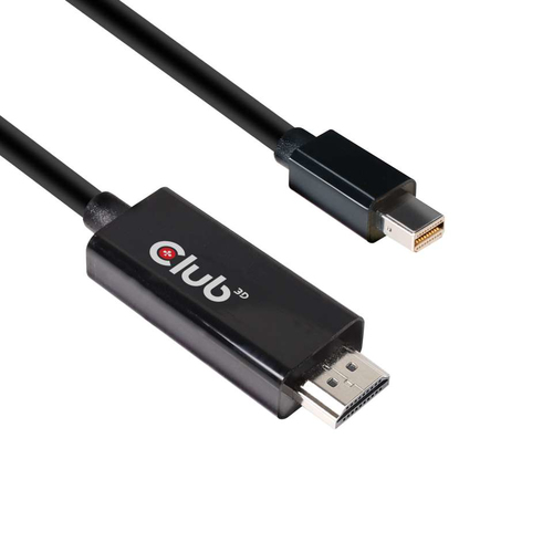 Club3D CAC-1182 MiniDisplayPort 1.4 > HDMI 2.0b HDR aktiv Mini DisplayPort Stecker auf HDMI 2.0m schwarz 