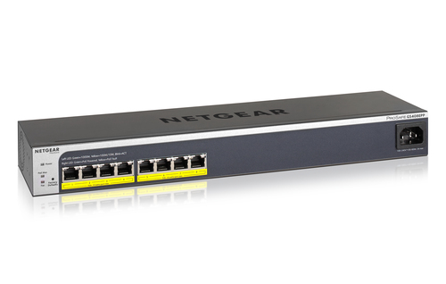 NETGEAR Click GS408EPP - Switch - verwaltet - 8 x 10/100/1000 (PoE+) - Desktop, an Rack montierbar, wandmontierbar, Stangenmontage - PoE+ (124 W) 