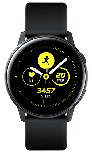 Samsung Galaxy Watch Active - Schwarz - intelligente Uhr mit Band - Flouroelastomer - Anzeige 2.81 cm (1.1 Zoll) - 4 GB - Wi-Fi, NFC, Bluetooth - 25 g (SM-R500NZKADBT) 