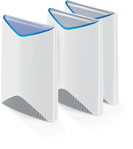 NETGEAR Orbi Pro SRK60B03 - WLAN-System (Router, 2 Extender) - bis zu 465 m - GigE - 802.11a/b/g/n/ac - Tri-Band - wandmontierbar, deckenmontierbar 