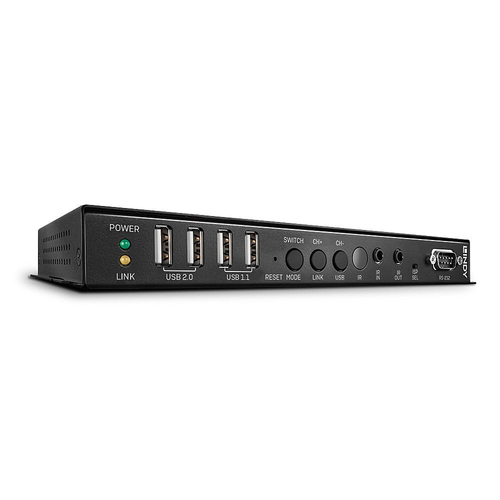 LINDY 4K HDMI &amp; USB Over IP Extender - Receiver - Video-/ Audio-/ Infrarot- /USB-/ serielle Erweiterung - GigE, RS-232, USB 2.0, HDMI, VGA - bis zu 100 m 