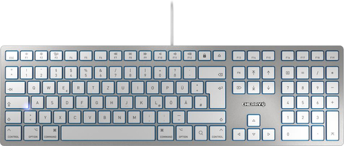 CHERRY KC6000 SLIM FOR MAC - Corded Keyboard - USB - SILVER (DE) 