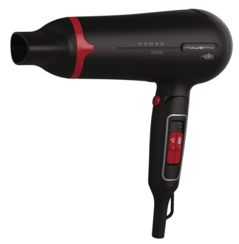 Rowenta Nomad CV4752 Haartrockner (2200 Watt, 2 Geschwindigk eitsstufen) schwarz/rot 