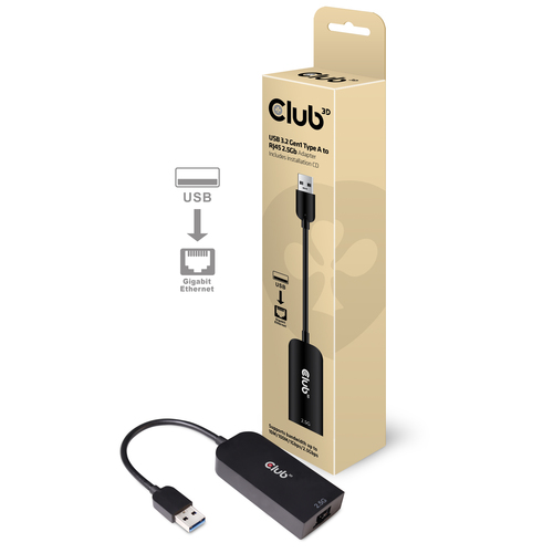 Club 3D - Netzwerkadapter - USB 3.2 Gen 1 - 2.5GBase-T 