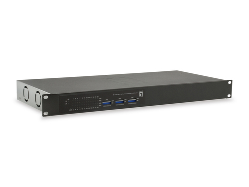 LevelOne FGP-2601W380 - Switch - 24 x 10/100 (PoE+) + 2 x 10/100/1000 - Desktop, an Rack montierbar - PoE+ (FGP-2601W380) 