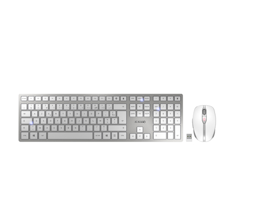CHERRY TAS DW 9000 SLIM franzsisches Layout silver white 