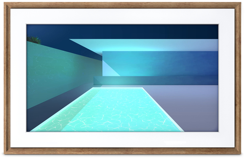 MEURAL 69cm (27 Zoll) Leinwand, dunkler Holzrahmen 