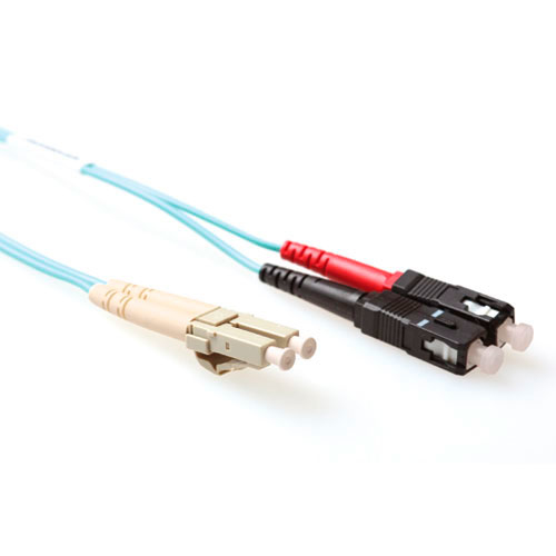 ACT 35 meter LSZH Multimode 50/125 OM3 fiber patch cable duplex with LC and SC connectors LC/SC 50/125 DUP, OM3 35.00M (RL8635) 