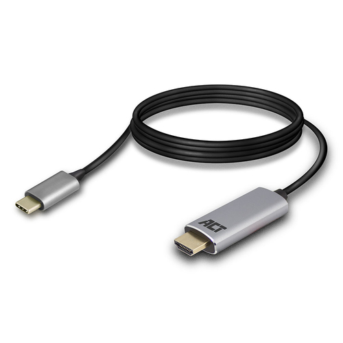 ACT USB-C to HDMI male connection cable, 4K @ 60Hz, cable length 1.8m, aluminium housing USB-C - HDMI M. 4K@60HZ 1.8M (AC7015) 