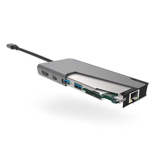 Alogic DockingStation USB-C Plus Power Delivery grau 
