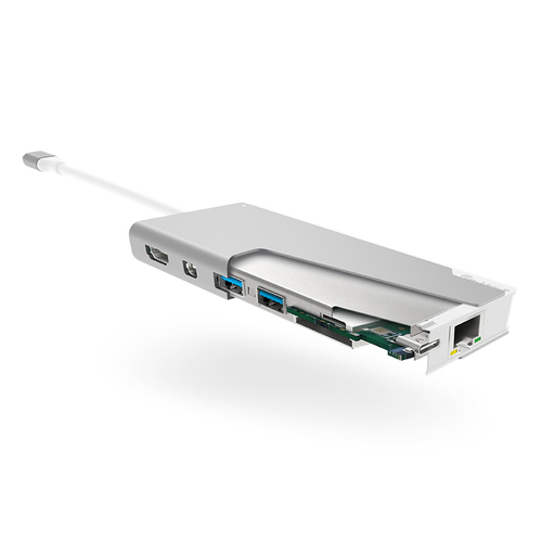 Alogic DockingStation USB-C Plus Power Delivery silber 