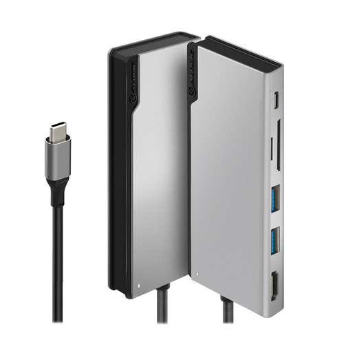 Alogic DockingStation USB-C Uni Power Delivery grau 