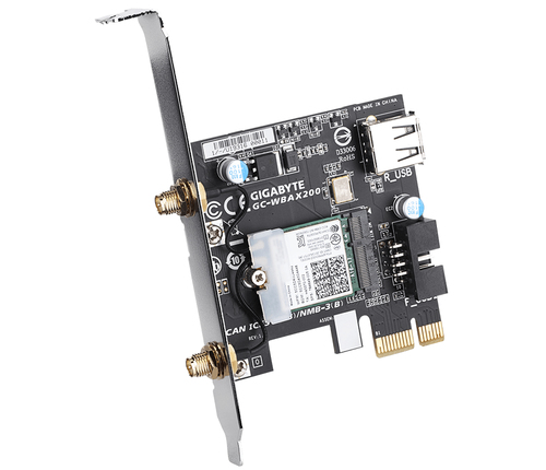 GIGABYTE GC-WBAX200 2.4GHz/5GHz WLAN Karte, Bluetooth 5.1 LE, PCIe x1 