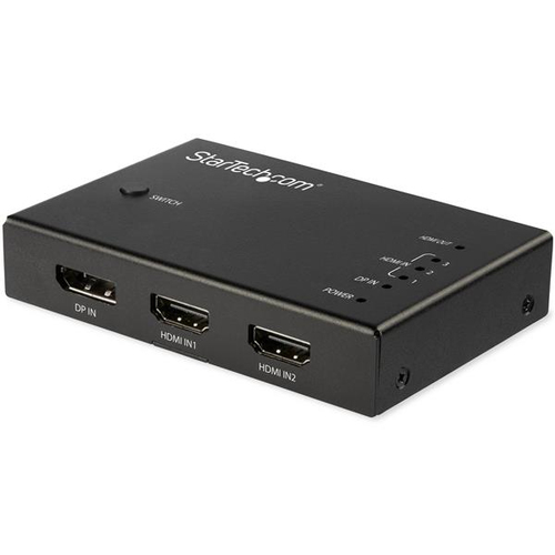 StarTech.com 4 Port HDMI Video Switch - 3x HDMI &amp; 1x DisplayPort - 4K 60Hz - Video/Audio-Schalter - 3 x HDMI + 1 x DisplayPort - Desktop (VS421HDDP) 