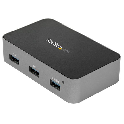 StarTech.com HB31C4AS 4-Port-USB-C-Hub (10 Gbit/s, USB 3.1, 4X USB-A, 1m Hostkabel, powered, mit Netzteil) - Hub - 4 x USB 3.1 Gen 2 - Desktop - Wechselstrom 110/240 V 