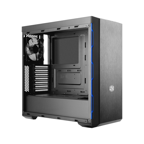 Cooler Master MasterBox MB600L - Tower - ATX - ohne Netzteil (ATX) - Schwarz mit blauer Verzierung - USB/Audio 