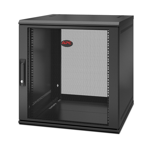 APC NetShelter WX 12U Single Hinged Wall-mount Enclosure 600mm Deep Wandmontiertes Regal Schwarz (AR112SH6) 