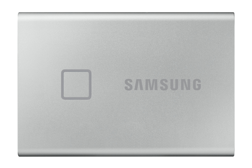 Samsung T7 Touch NVMe SSD extern 2TB USB 3.2 Metallic Silver - Bis zu 1050MB/s lesen, bis zu 1000MB/s schreiben, Password Protection &amp; Fingerprint Rrecognition, 256 Bit AES Verschlsselung, USB3.2 (3.2 Gen 2 10Gbps) Type-C, stofestes Aluminium Gehus 